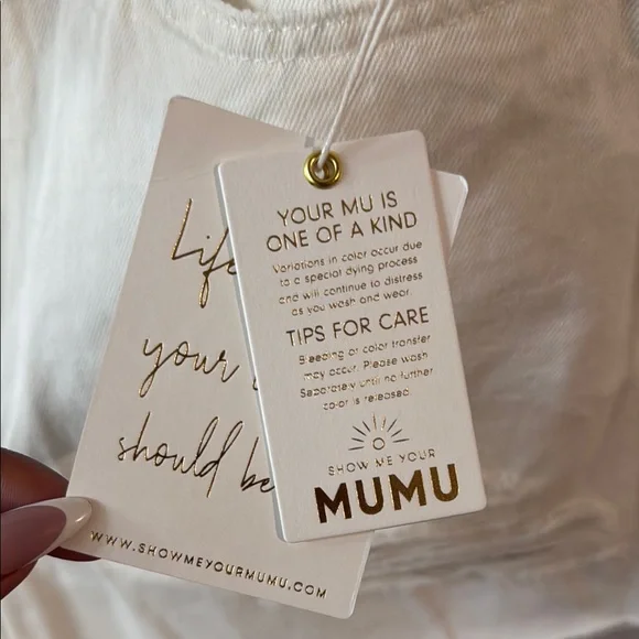 Show Me Your MUMU Shorts! Women's White Denim Shorts - Picture 2 of 4